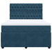 Pat box spring cu saltea, albastru, 140x200 cm, catifea - WALTI WALTI
