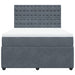 Pat box spring cu saltea, gri închis, 140x200 cm, catifea - WALTI WALTI
