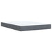 Pat box spring cu saltea, gri închis, 140x200 cm, catifea - WALTI WALTI