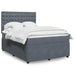 Pat box spring cu saltea, gri închis, 140x200 cm, catifea - WALTI WALTI