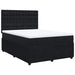 Pat box spring cu saltea, negru, 140x200 cm, catifea - WALTI WALTI