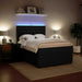 Pat box spring cu saltea, negru, 140x200 cm, catifea - WALTI WALTI