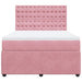 Pat box spring cu saltea, roz, 140x200 cm, catifea - WALTI WALTI