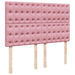 Pat box spring cu saltea, roz, 140x200 cm, catifea - WALTI WALTI