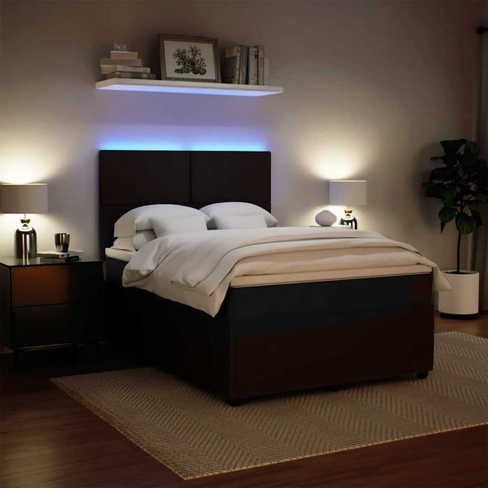 Pat box spring cu saltea, negru, 160x200 cm, catifea - WALTI WALTI