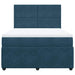 Pat box spring cu saltea, albastru, 160x200 cm, catifea - WALTI WALTI