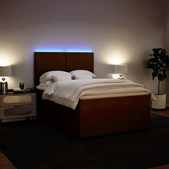 Pat box spring cu saltea, roz, 160x200 cm, catifea - WALTI WALTI