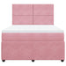 Pat box spring cu saltea, roz, 160x200 cm, catifea - WALTI WALTI
