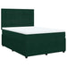 Pat box spring cu saltea, verde închis, 160x200 cm, catifea - WALTI WALTI