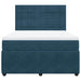 Pat box spring cu saltea, albastru, 160x200 cm, catifea - WALTI WALTI