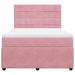Pat box spring cu saltea, roz, 160x200 cm, catifea - WALTI WALTI