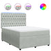 Pat box spring cu saltea, gri deschis, 160x200 cm, catifea - WALTI WALTI