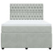 Pat box spring cu saltea, gri deschis, 160x200 cm, catifea - WALTI WALTI