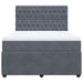 Pat box spring cu saltea, gri închis, 160x200 cm, catifea - WALTI WALTI