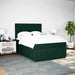Pat box spring cu saltea, verde închis, 160x200 cm, catifea - WALTI WALTI