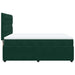Pat box spring cu saltea, verde închis, 160x200 cm, catifea - WALTI WALTI