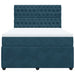 Pat box spring cu saltea, albastru, 160x200 cm, catifea - WALTI WALTI