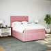 Pat box spring cu saltea, roz, 160x200 cm, catifea - WALTI WALTI