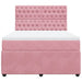 Pat box spring cu saltea, roz, 160x200 cm, catifea - WALTI WALTI