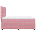 Pat box spring cu saltea, roz, 160x200 cm, catifea - WALTI WALTI