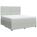 Pat box spring cu saltea, gri deschis, 180x200 cm, catifea - WALTI WALTI