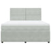 Pat box spring cu saltea, gri deschis, 180x200 cm, catifea - WALTI WALTI