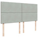 Pat box spring cu saltea, gri deschis, 180x200 cm, catifea - WALTI WALTI