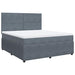 Pat box spring cu saltea, gri închis, 180x200 cm, catifea - WALTI WALTI