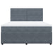 Pat box spring cu saltea, gri închis, 180x200 cm, catifea - WALTI WALTI