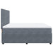 Pat box spring cu saltea, gri închis, 180x200 cm, catifea - WALTI WALTI