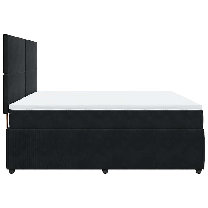 Pat box spring cu saltea, negru, 180x200 cm, catifea - WALTI WALTI