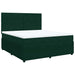 Pat box spring cu saltea, verde închis, 180x200 cm, catifea - WALTI WALTI
