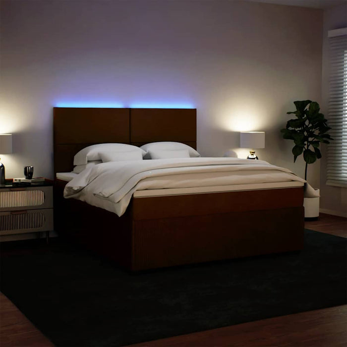 Pat box spring cu saltea, roz, 180x200 cm, catifea - WALTI WALTI