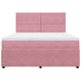 Pat box spring cu saltea, roz, 180x200 cm, catifea - WALTI WALTI
