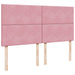 Pat box spring cu saltea, roz, 180x200 cm, catifea - WALTI WALTI