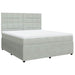 Pat box spring cu saltea, gri deschis, 180x200 cm, catifea - WALTI WALTI
