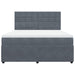 Pat box spring cu saltea, gri închis, 180x200 cm, catifea - WALTI WALTI