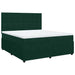 Pat box spring cu saltea, verde închis, 180x200 cm, catifea - WALTI WALTI