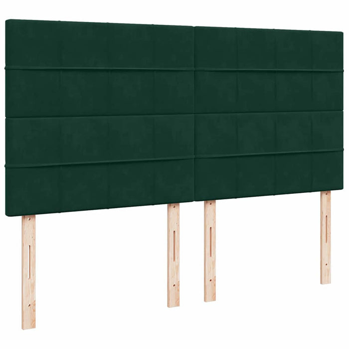 Pat box spring cu saltea, verde închis, 180x200 cm, catifea - WALTI WALTI