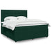Pat box spring cu saltea, verde închis, 180x200 cm, catifea - WALTI WALTI