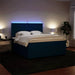 Pat box spring cu saltea, albastru, 180x200 cm, catifea - WALTI WALTI