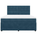 Pat box spring cu saltea, albastru, 180x200 cm, catifea - WALTI WALTI