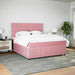 Pat box spring cu saltea, roz, 180x200 cm, catifea - WALTI WALTI