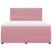 Pat box spring cu saltea, roz, 180x200 cm, catifea - WALTI WALTI