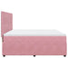 Pat box spring cu saltea, roz, 180x200 cm, catifea - WALTI WALTI