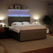 Pat box spring cu saltea, gri deschis, 180x200 cm, catifea - WALTI WALTI