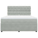 Pat box spring cu saltea, gri deschis, 180x200 cm, catifea - WALTI WALTI
