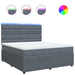 Pat box spring cu saltea, gri închis, 180x200 cm, catifea - WALTI WALTI