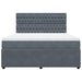 Pat box spring cu saltea, gri închis, 180x200 cm, catifea - WALTI WALTI