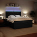 Pat box spring cu saltea, negru, 180x200 cm, catifea - WALTI WALTI